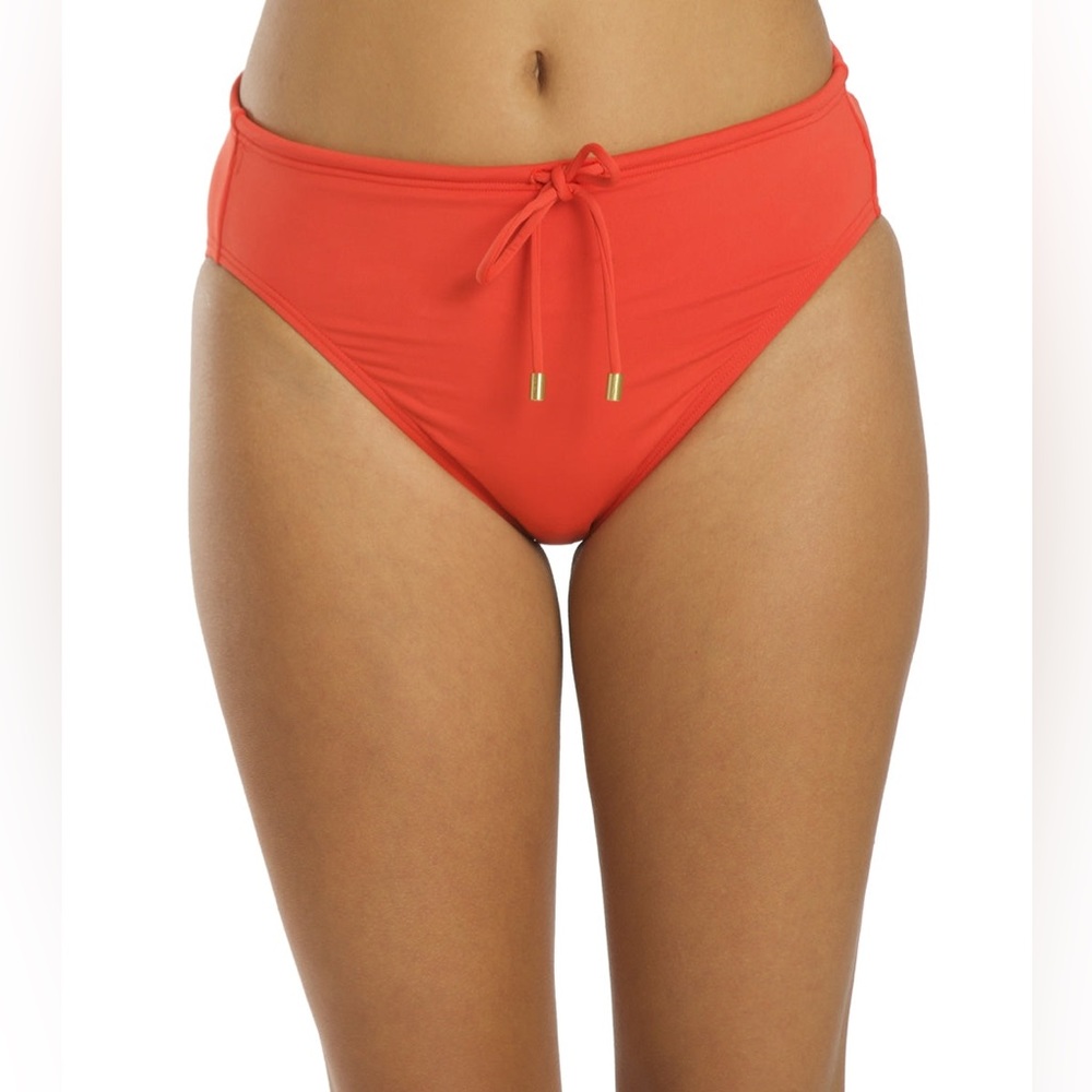 NWOT Vince Camuto Serengeti Shade Drawstring High Waist Bikini Bottom Size Large